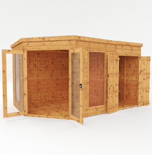 CORNER SUMMERHOUSE SIDE SHED