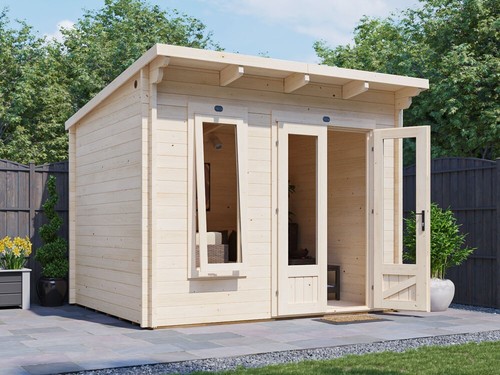 Log cabin office kit garden - log,