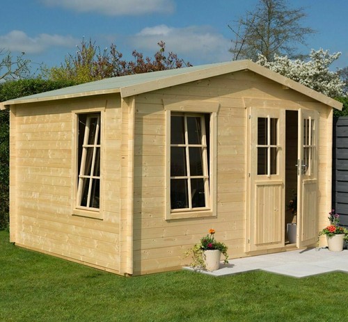 11x10ft garden office room log - garden,